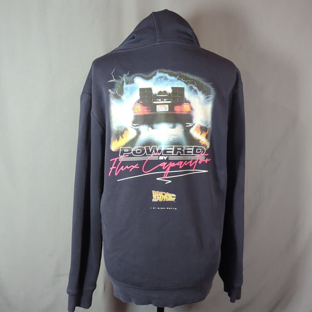 Divided Back to the Future Flux Capacitor DeLorean Graphic Hoodie Small